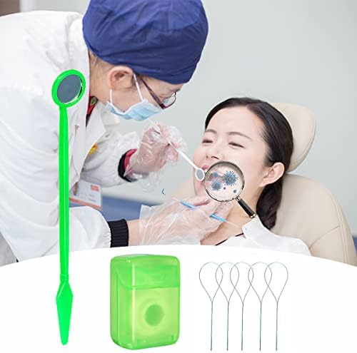 Braces Cleaning Kit for Teeth, Portable Orthodontic Toothbrush Kit Oral Care Dental Travel Kit - Interdental Brush Dental Wax Dental Floss Toothbrush Box (Green) - Image 5