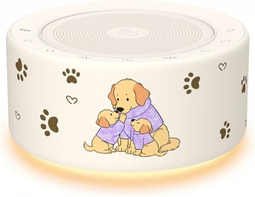 Kipcush White Noise Machine for Baby & Adults, Sleep Sound Machine with 30 Soothing Sounds, 8-Color Night Light, Memory Function, White Noise for Sleeping, Nursery, Office, Travel, Relaxation by Kipcush%C2%AE