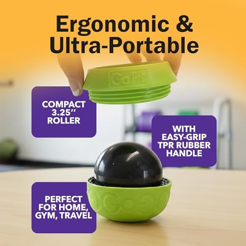 GoFit GoBall Trigger Point Massage Ball, 3.25 Inch Firm Therapy Ball for Muscle Tension Relief, Self-Massage Tool for Back, Shoulders, Legs and Glutes, Portable Deep Tissue Roller Ball - Image 5