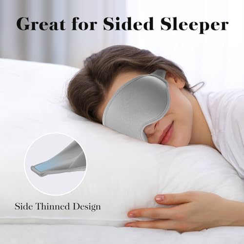Fygrip 3D Eye Mask Sleep Mask for Men & Women, Grey - Image 6
