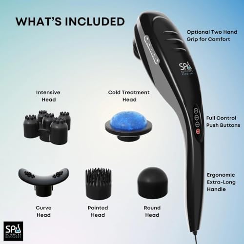 SPA SCIENCES - Vara - Handheld Deep Tissue Massager for Muscles, Back, Foot, Neck, Shoulder, Leg, Calf - Electric Percussion Body Massage - FSA and HSA Eligible - Helps Stimulate Cellulite Zones - Image 3