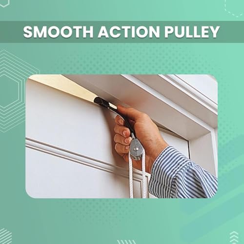 AARAM Pulley with Rope and Door Strap, Easy to Use Exercise Equipment for Frozen Shoulder and Hand/Arm Exercise Material Nylon Plastic, Smooth Action Pulley - Image 4