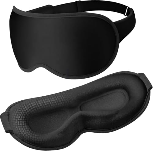 Facemoon Blackout Sleep Mask, Weighted 3D Eye Mask for Men, Sleep Essential by FACEMOON