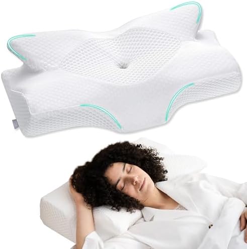 Elviros Cervical Memory Foam Pillows for Neck Pain Relief,Medium Firm by Elviros