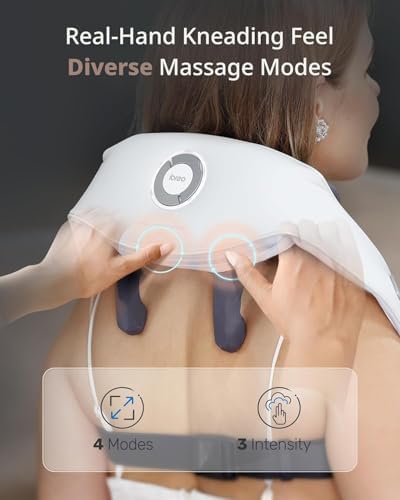 ibreo Neck and Back Massagers with Heat, 3D Shiatsu Deep Tissue Kneading, 4 Massage Modes, Adjustable Fit & Rechargeable Design for Shoulder, Leg, Waist, Muscle and Pain Relief - Image 2
