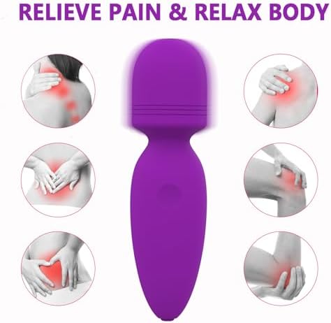 Portable mini Back Bullet Massager Waterproof Rechargeable Body Small Massager Fatigue Relieving Muscle Massager (Purple) - Image 5