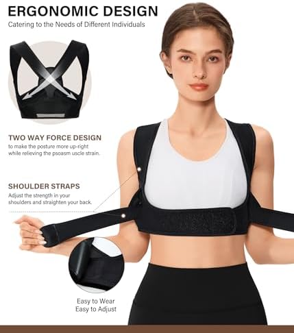 URSEXYLY Posture Corrector for Women Breathable Back Brace For Posture Adjustable Back Straightener Support for Neck Shoulder Clavicle and Upper Back Pain Relief(2XL/3XL,Black) - Image 6