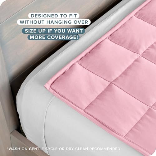 Bare Home Cotton Weighted Blanket (Light Pink, 40"x60" 7lbs) - Image 3