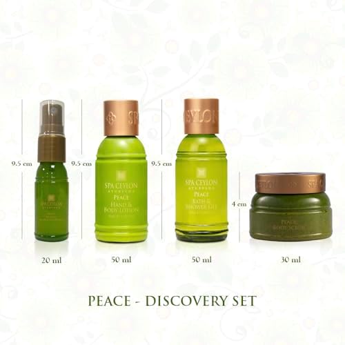 Spa Ceylon Ayurveda Peace Discovery Set - 4-Piece Natural Bath & Body Gift Set with Lavender, Lemongrass & Peppermint - Shower Gel, Body Lotion, Pillow Mist & Body Scrub - Image 3