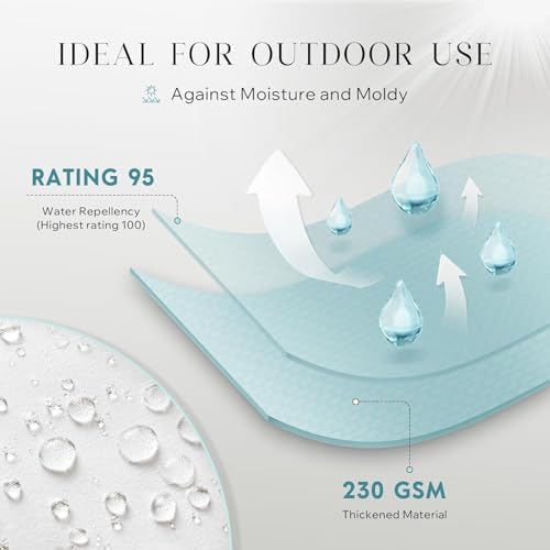 Phantoscope Outdoor Pillows Waterproof 26x26 Outdoor Pillow Inserts 2 Pack - Image 4