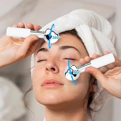 CGBE 360 Rotating Ice Globes for Face, Stainless Steel Facial Globes - Image 2