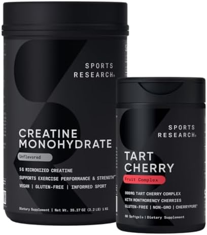 Sports Research® - Creatine Monohydrate + CherryPure® Tart Cherry Fruit Complex 800mg by Unknown