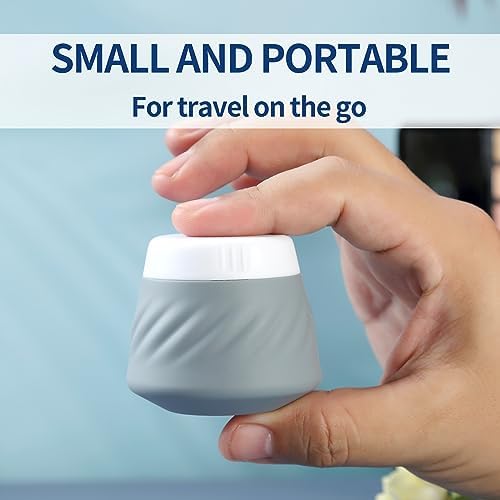 Gemice Silicone Cream Jars TSA Approved Travel Size Containers with Clear Bag, Leak-proof Travel Accessories with Lid for Cosmetic Face Body Hand Cream (4 Pack) - Image 2