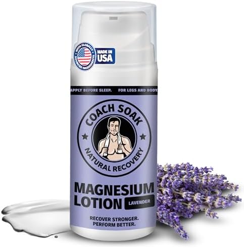 Coach Soak Magnesium Lotion with MSM & Menthol, Lavender 3.4 oz by CoachSoak