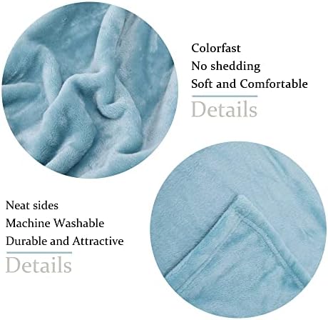 NANPIPER Fleece Blankets Super Soft Flannel Fuzzy Blanket for Bed Couch Luxury Cozy Plush Microfiber Blanket-Twin Size Light Blue - Image 2