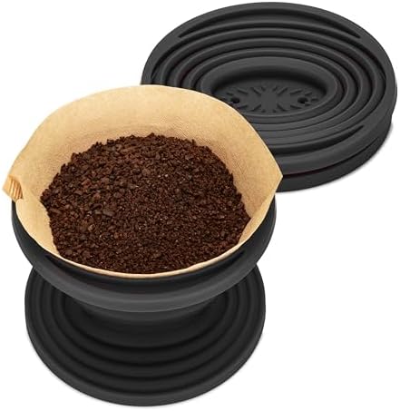 COLETTI Sierra Camping Pour Over Coffee Dripper — Collapsible Pour Over Coffee Dripper — Includes Pack of Paper Filters [Black, Pack of 2] - Image 5