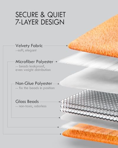 Kaisa Weighted Lap Blanket for Adults, 7lbs 41" x 53", Leaf Pattern, Orange - Image 4