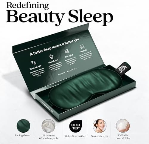 TheSleepGuard Pure Silk Sleep Mask [100% 6A Mulberry Silk, 22 Momme] Light Blocking Travel Essentials. Eye Masks for Sleeping. Black Oeko-Tex Blindfold. Eye Covers for Men & Women - Image 2