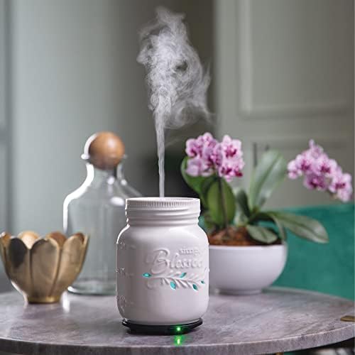 Airome Mason Jar Medium Essential Oil Diffuser|100 mL Humidifying Ultrasonic Aromatherapy Diffuser 8 Colorful LED Lights, Intermittent & Continual Mist, Auto Shut-Off - Image 3