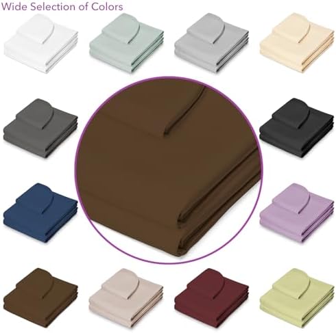 Saloniture 3-Piece Microfiber Massage Table Sheet Set - Premium Facial Bed Cover - Includes Flat and Fitted Sheets with Face Cradle Cover - Chocolate Brown - Image 5