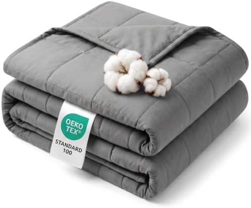 Smart Queen Weighted Blanket for Adults,Soft Heavy Blanket Machine Washable for Fall, Bedding &Napping with Premium Glass Beads Dark Grey(20lbs 60''X80'') by SmartQueen