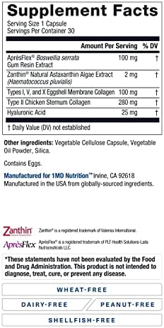 1MD Nutrition MoveMD - Joint Health Supplement - Doctor Formulated | with Collagen, Astaxanthin, and More | 30 Capsules (2-Pack) - Image 6