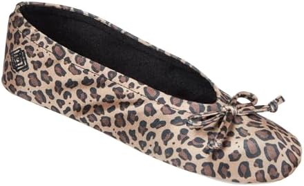 Isotoner Women's Satin Ballerina Slippers with Classic Ribbon Bow and Suede Sole - Image 7