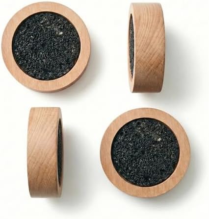CUIYAKI 4Pcs Small Passive Lava Rock Diffuser for Essential Oils Great for Decorating at Desk, Office or Car by PassiveDiffuserCeramicFlowerAromatherapy