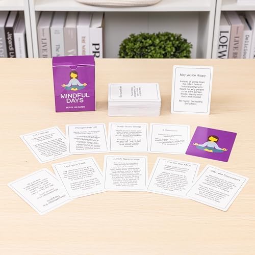 100 Mindful Days - Daily Mindful Activity Cards – Self-Care & Gratitude Prompts for All Ages | Portable Travel Deck for Mental Wellness, Focus & Stress Relief - Image 3