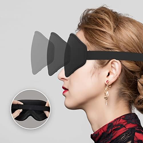 Sleep Eye Mask for Men Women, 3D Contoured Sleeping Mask, Soft Comfort Blindfold & Eye Cover for Flight Travel Yoga Nap - Image 4