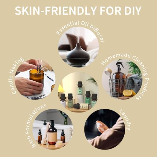 Essential Oils Set Top 6 Aromatherapy-Essential Oils for Diffuser for Home,Air Freshening Diffuser Oils Scents for Aromatherapy,Laundry,Candle&Soap Making,Humidifiers 6 X 10ML - Image 5