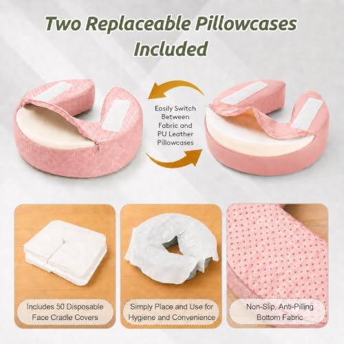 Massage Headrest for Bed, Head Holder & Face Cradle with Face Down Pillow - Image 3