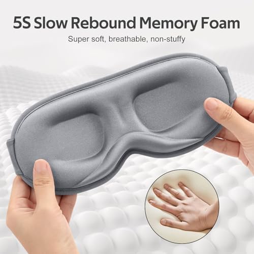 Sleep Mask for Men Women - 100% Blackout Eye Masks for Sleep - Image 5