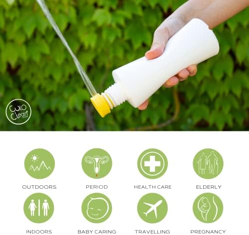 CuloClean Portable Bidet for Toilet or Travel (Yellow). Peri Bottle for Men and Women. Handheld Spray. Bath Essentials (CuloClean + Bottle, 1pcs Yellow) - Image 2