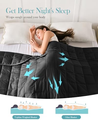 Topblan Cooling Weighted Blanket for Adults, 15 lbs 48 x 72 Twin Size Bed - Image 3