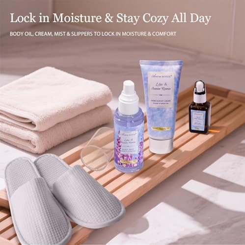 Gift Baskets for Women, 15pcs Lilac Jasmine Self Care Gifts for Women - Image 5
