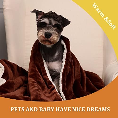 NANPIPER Baby Sherpa Blanket,Warm Toddler Throw Blanket,Soft Newborn Fleece Blanket for Winter (Brown,30x40 inches) - Image 2