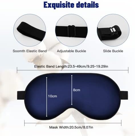 Silk Sleep Mask, Blackout Eye Mask for Sleeping with Adjustable Strap - Image 3