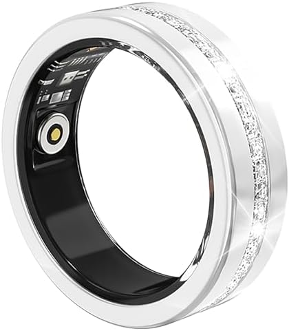 Smart Fitness Ring for Women Diamond Ring Activity Tracker Heart Rate Monitor Sleep Tracker Smart Rings Pedometer Step Counter Calorie Counter Exercise Ladies Rings for Women by CNBRO
