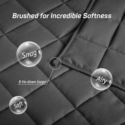 Weighted Blanket for Adults 15lbs, 48"x72", Twin Size Soft Cooling Weighted Blanket for 125-180lbs, Breathable Heavy Blanket with Glass Beads Warm Thick Blanket for Bed Sofa All Season, Dark Grey - Image 5