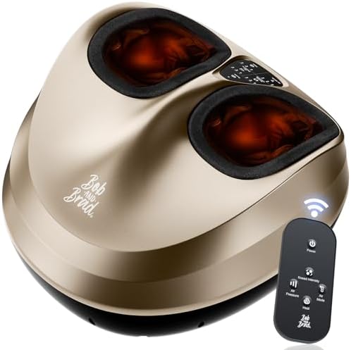 BOB AND BRAD Foot Massager Machine with Heat, FSA Eligible HSA Shiatsu Foot Massager for Plantar Fasciitis & Neuropathy with Kneading & Compression, Cordless Remote Control, Gift for Family, Size 14 by BOBANDBRAD