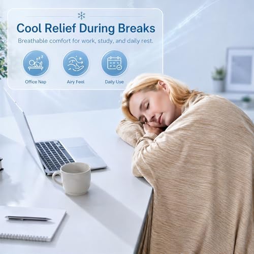 King Size Cooling Blanket for Hot Sleepers - Lightweight Breathable Cool Cold Blanket - Keep Cool for Night Sweats, Soft Thin Ice Blankets for Bed Couch Sofa, (Khaki, 90"x108") - Image 6