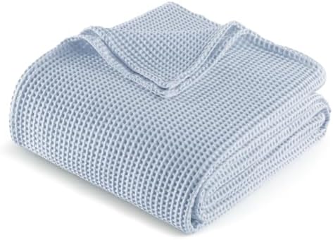 Exclusivo Mezcla 100% Cotton Breathable Waffle Blanket Queen Size, 90"x90" by ExclusivoMezcla