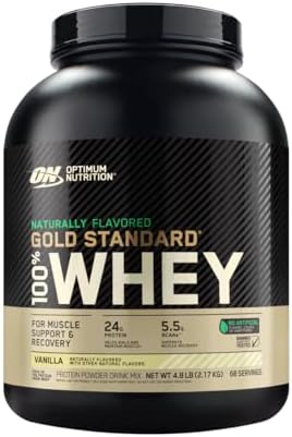 Optimum Nutrition Gold Standard Whey Protein Powder, Vanilla, 5 LB by OPTIMUMNUTRITION