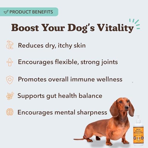 Natural Dog Company Wild Alaskan Salmon Oil for Dogs - Omega 3 Fish Oil Supplement with EPA & DHA for Skin, Coat, Itch Relief, Joints, Heart & Immune Support, Liquid Food Topper, 16 oz - Image 3