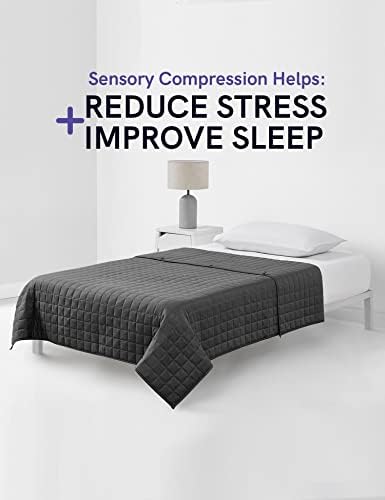 YnM King Size Cooling Weighted Blanket for Adults (88x104 Inches, 15 Pounds, Dark Grey), Perfect for Hot Sleepers with Cooling Rayon/Glass Beads, Heavy Bed Blanket for Couple on Queen or King Bed - Image 2