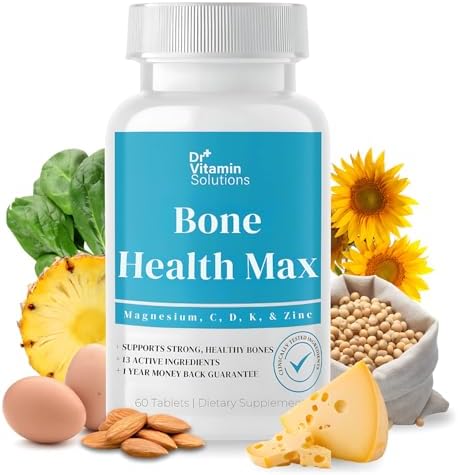 Bone Health Max - Advanced Calcium & Magnesium Supplement with Vitamin D3, Bromelain & Ipriflavone - 60 Tablets for Stronger Bones & Joint Support by DRVitaminSolutions