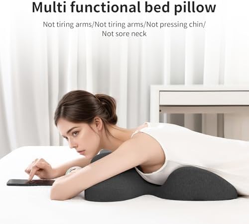 Prone Massage Pillow, a Chest and face Support Sleep Pillow, is Suitable for Massage, SPA and Sleep. It Comes with a Removable and Washable Cover, a Non-Slip Bottom (Dark Grey) - Image 4