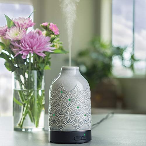 Airome Jasmine Medium Essential Oil Diffuser|100 mL Humidifying Ultrasonic Aromatherapy Diffuser 8 Colorful LED Lights, Intermittent & Continual Mist, Auto Shut-Off - Image 2