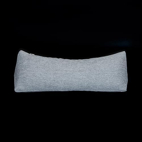 Buckwheat Neck Support Pillow Cervical Neck Cylinder Bolster Pillow,Buckwheat Hulls Adjustable Roll Pillow,Neck Pain Relief for Back and Side Sleepers Round Pillows for Lunch Break Grey, 6*15 inch by GLORYSEASON
